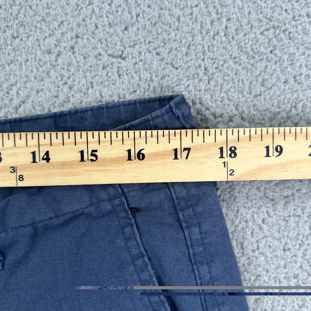 Banana Republic Linen Cotton Pants Men 34x30 Hague Blue Flap Pocket Breathable